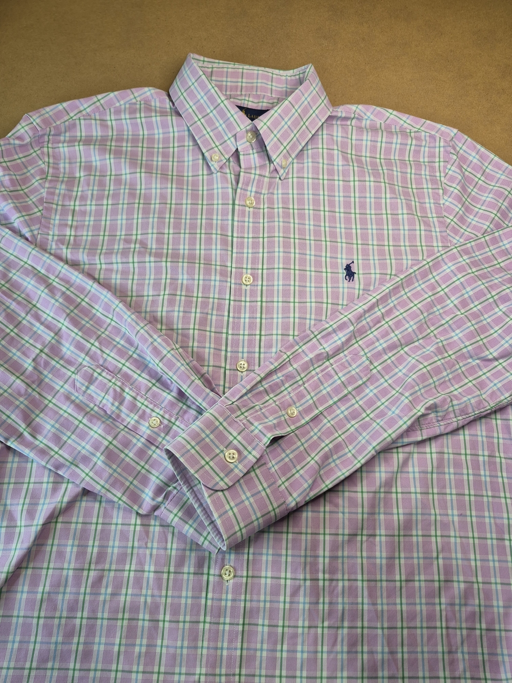 Polo by Ralph Lauren Men's Pink Plaid Button-Down Shirt